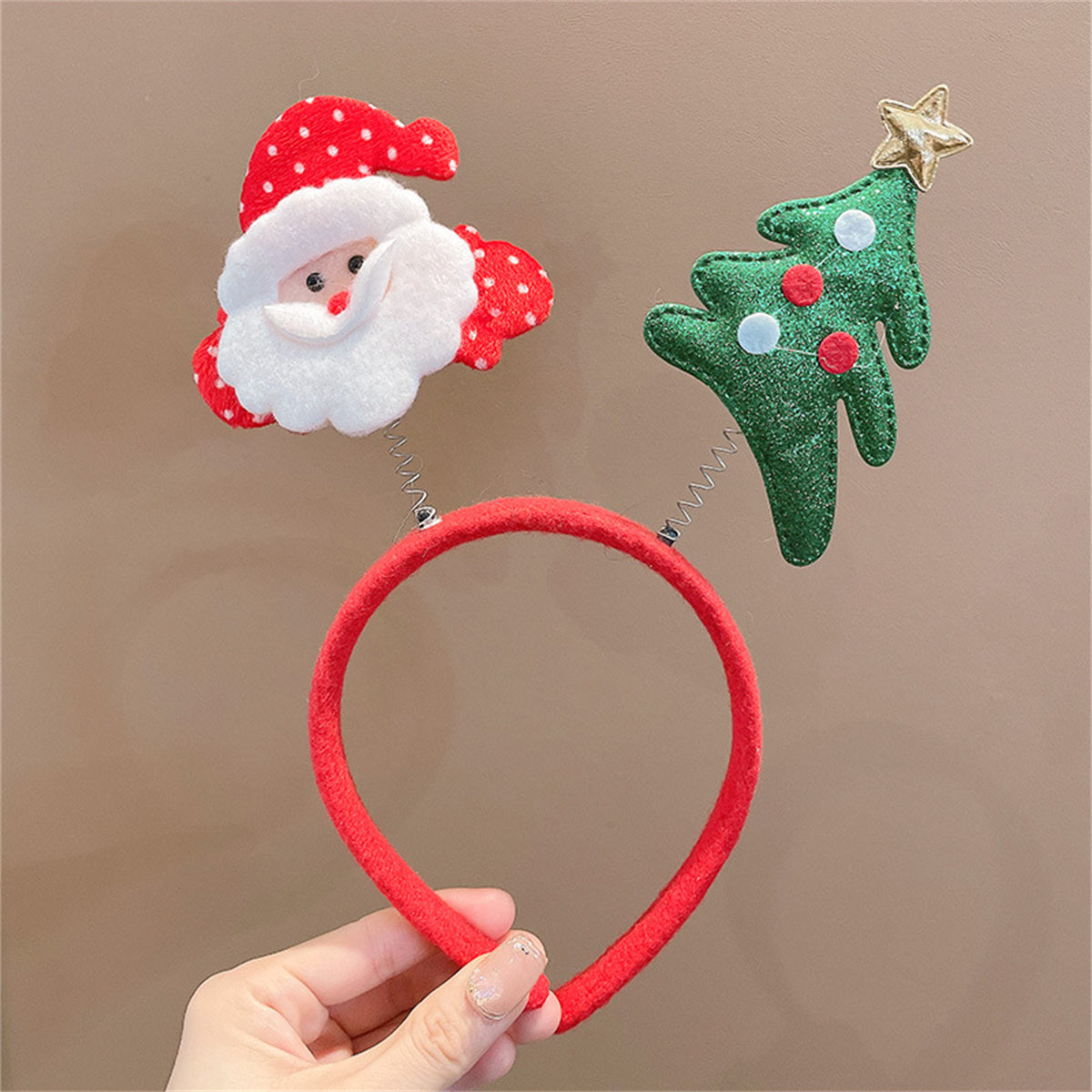 Children's Christmas cute funny style Christmas tree elastic shaking headband