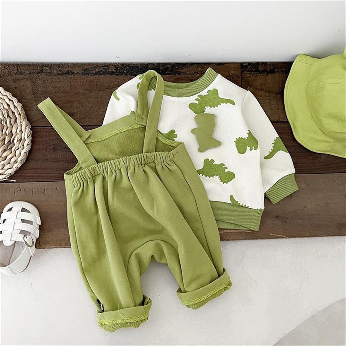 Baby boy autumn overalls cartoon two piece suit