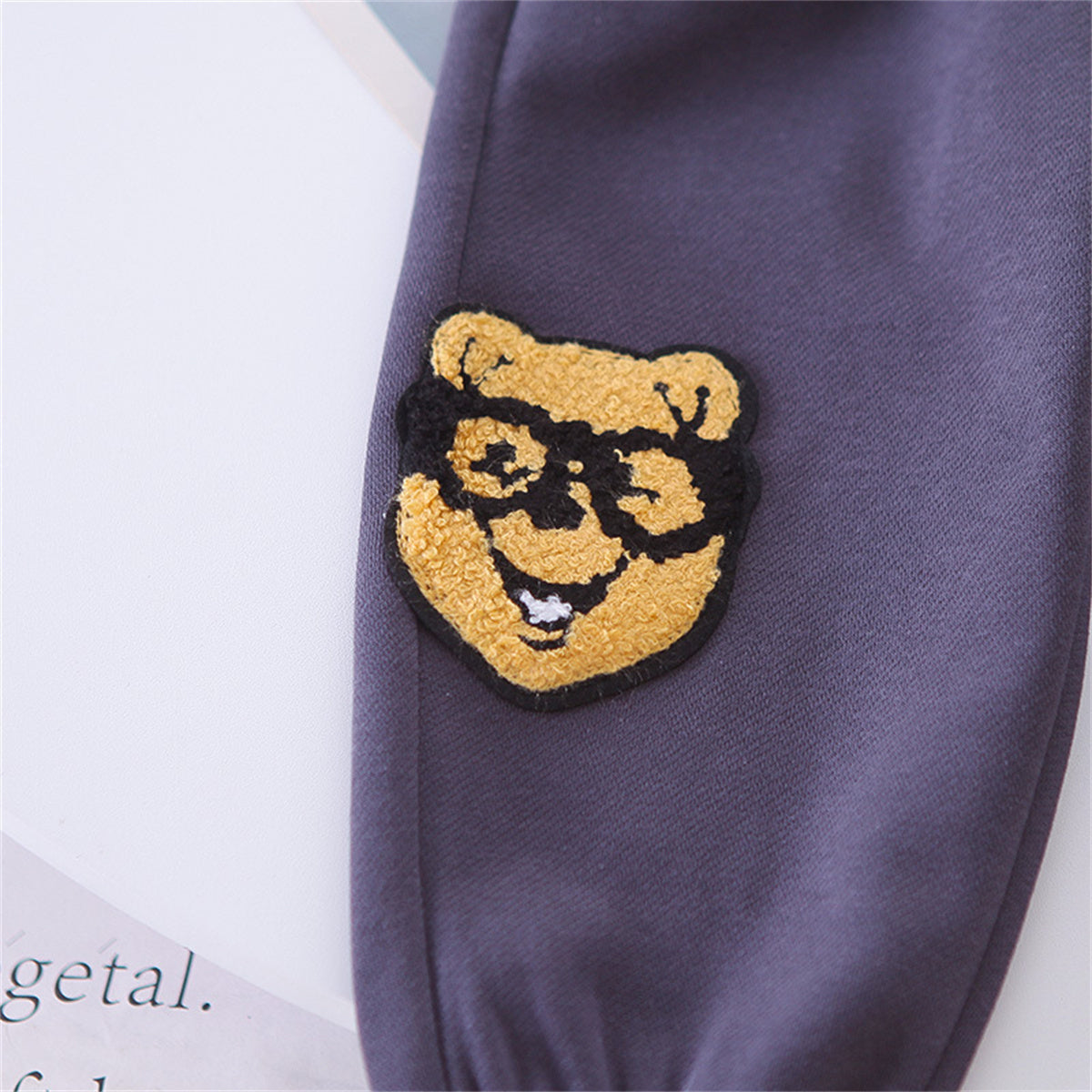 Baby boy spring and autumn cartoon bear casual sweatshirt two-piece suit