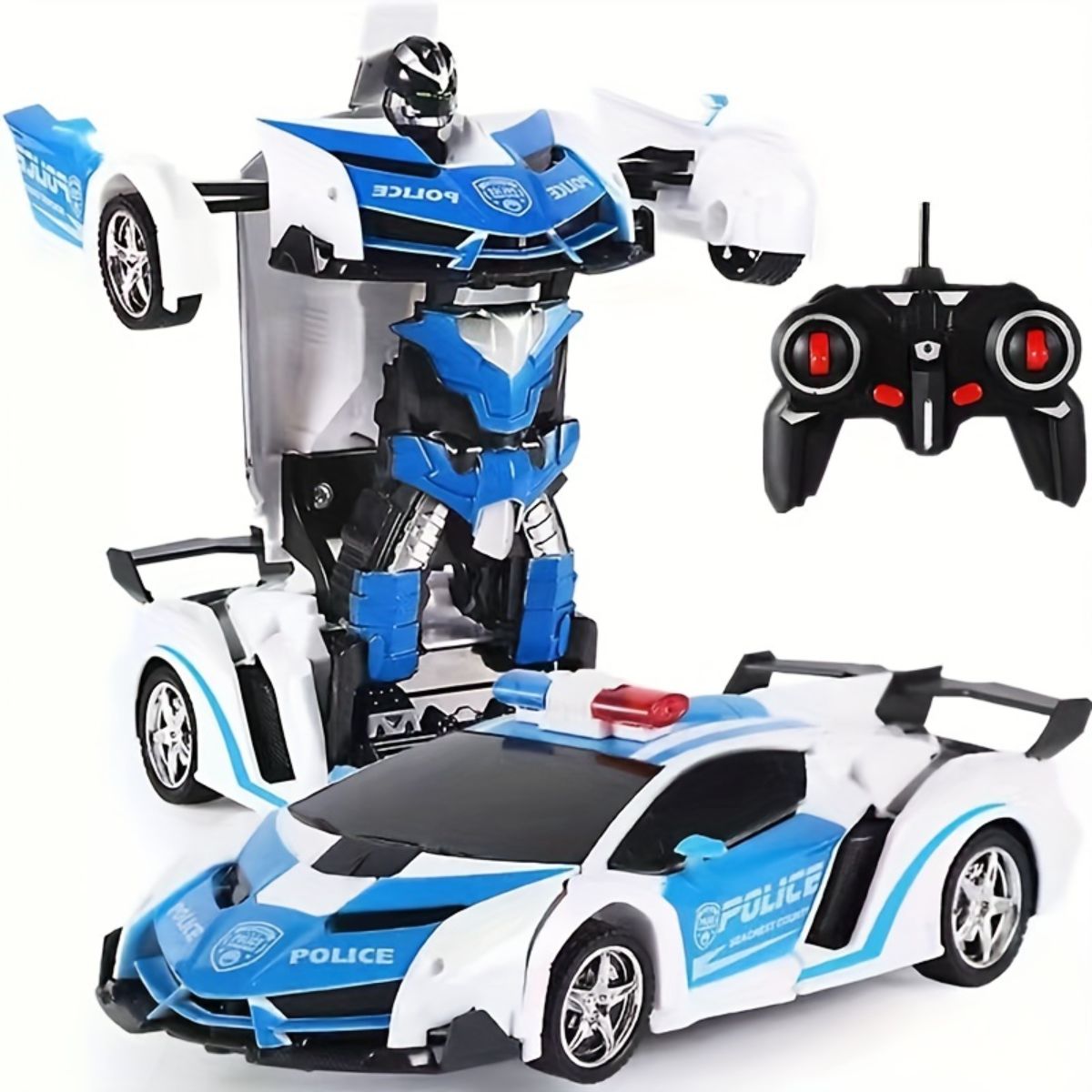 Remote control deformation car electric police car sports car boy toy car