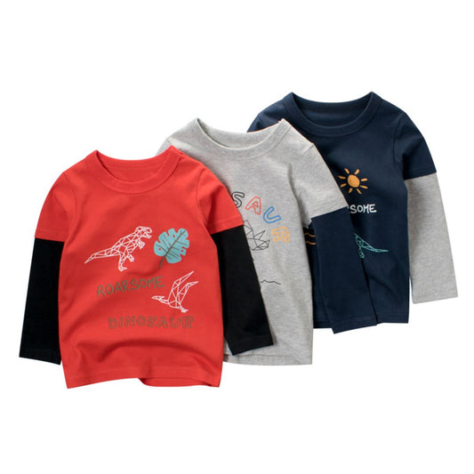 New autumn children's clothing baby clothes children's long-sleeved T-shirts boys' bottoming shirts