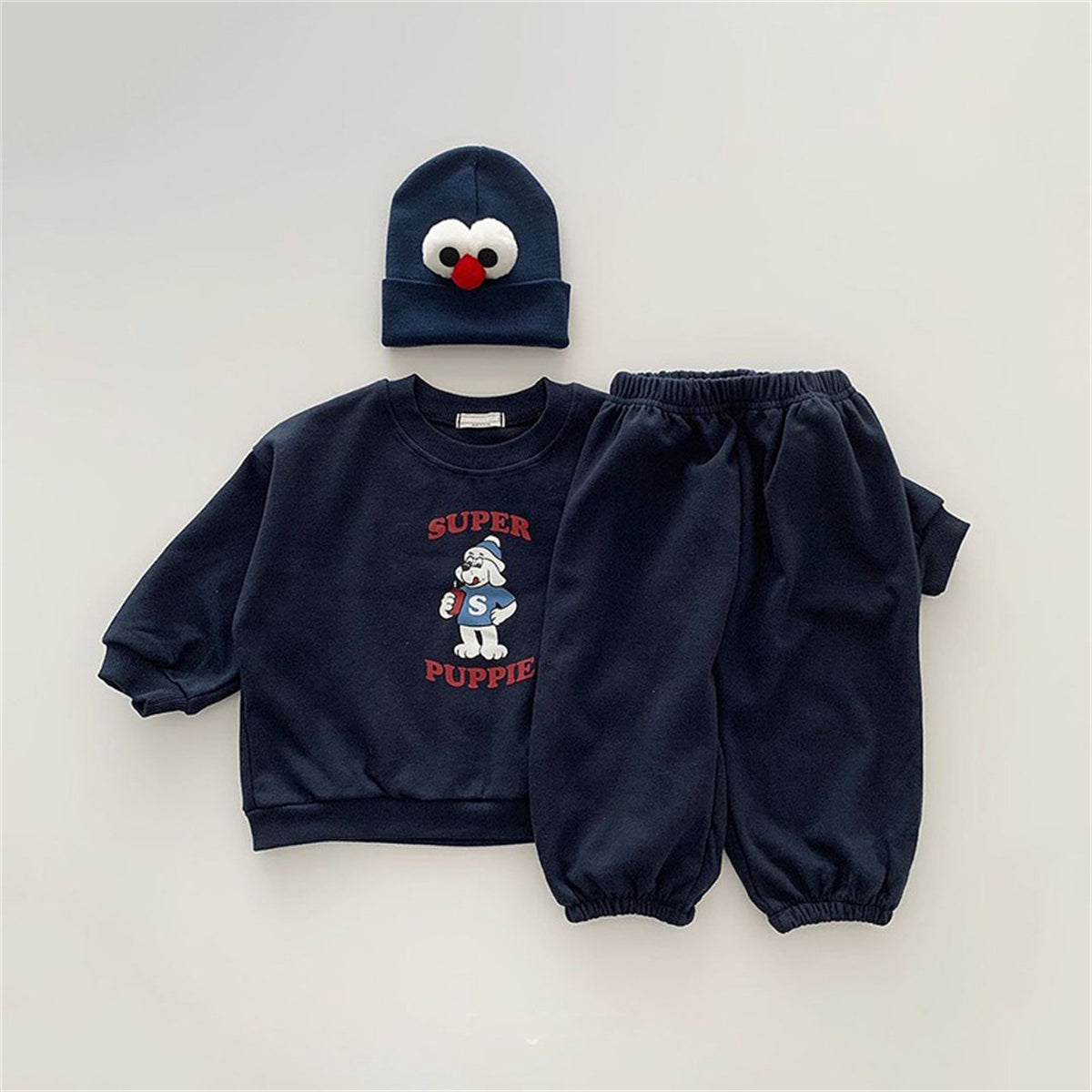 Infant and Toddler Letter Cartoon Cute Casual Children's Suit with Hood