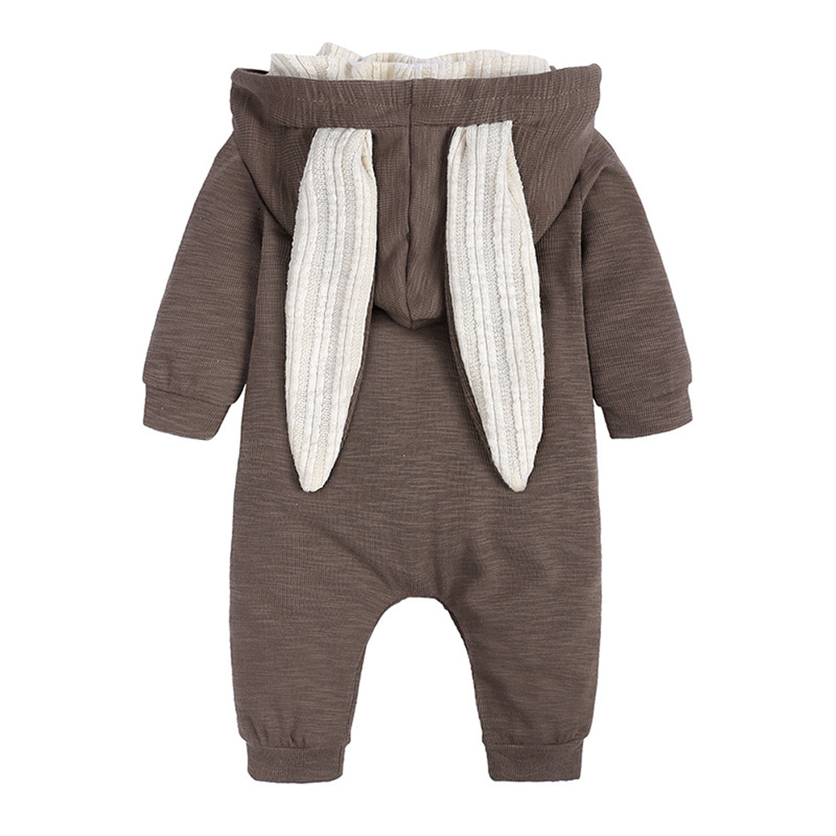 Baby big ears bunny hooded zipper romper