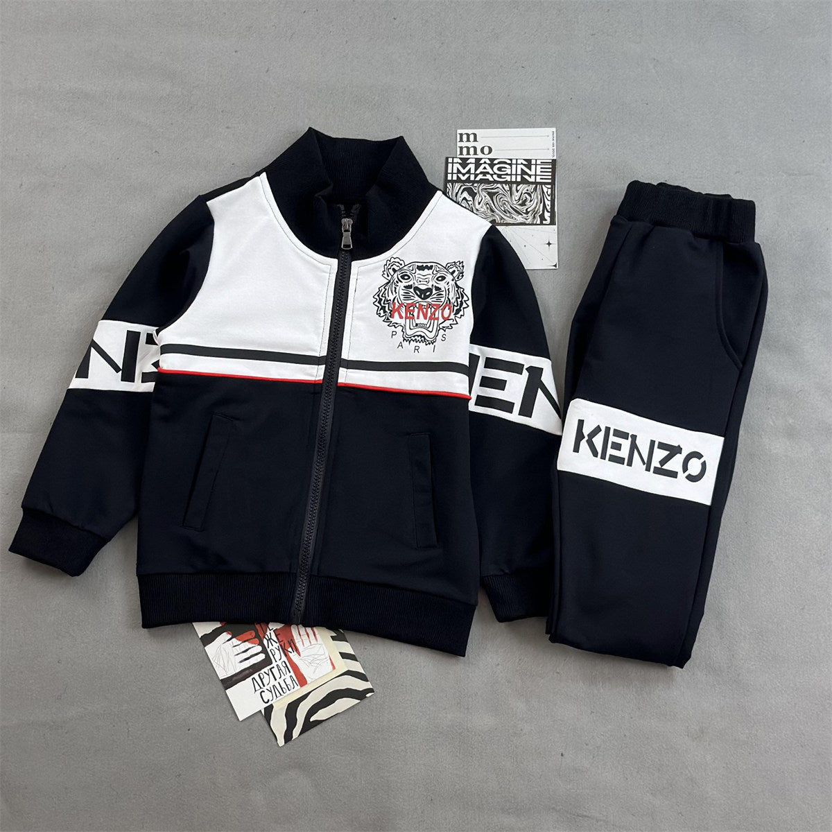 Fashion Letter Zipper Jacket Casual Sports Suit