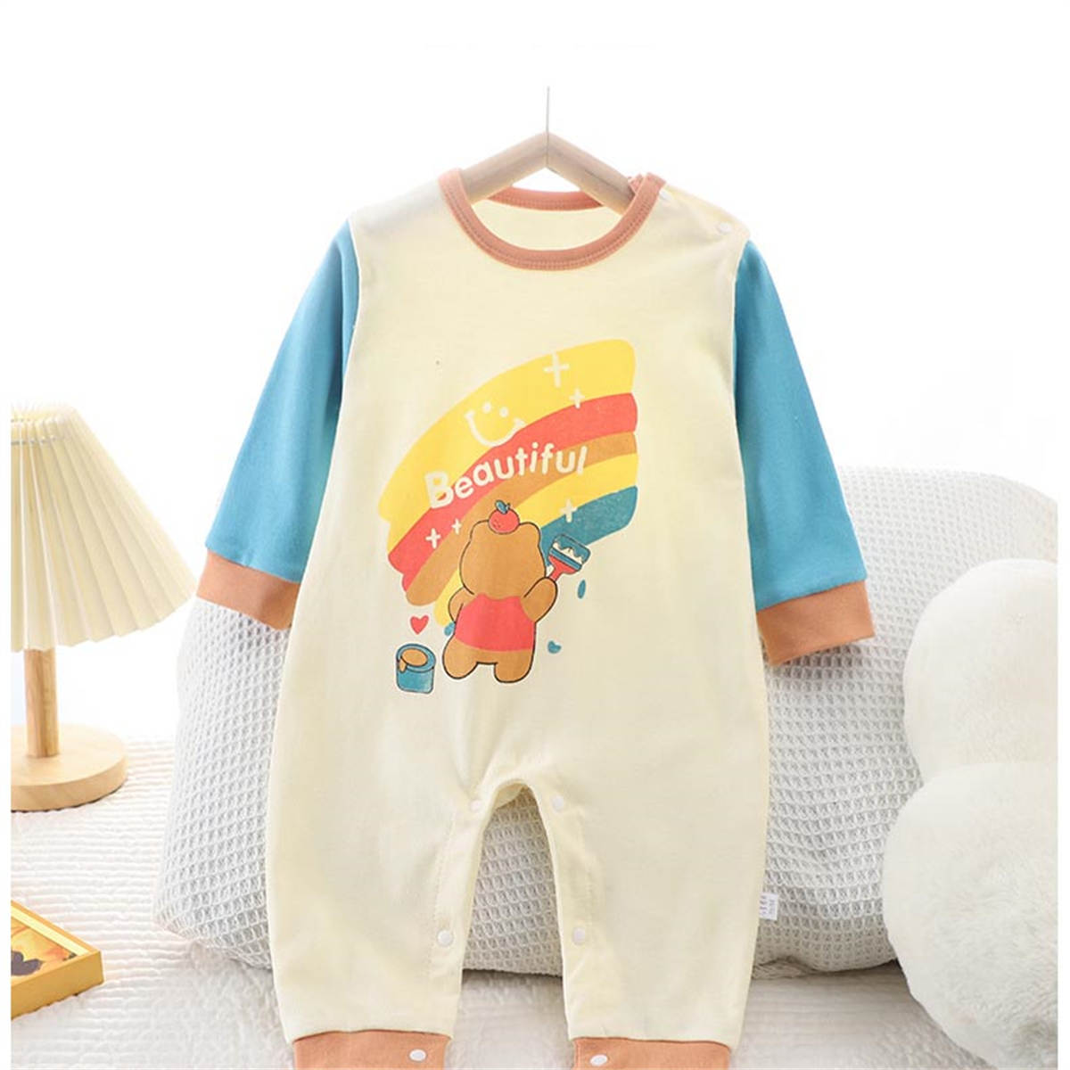 Baby spring and autumn cotton cartoon long sleeve romper