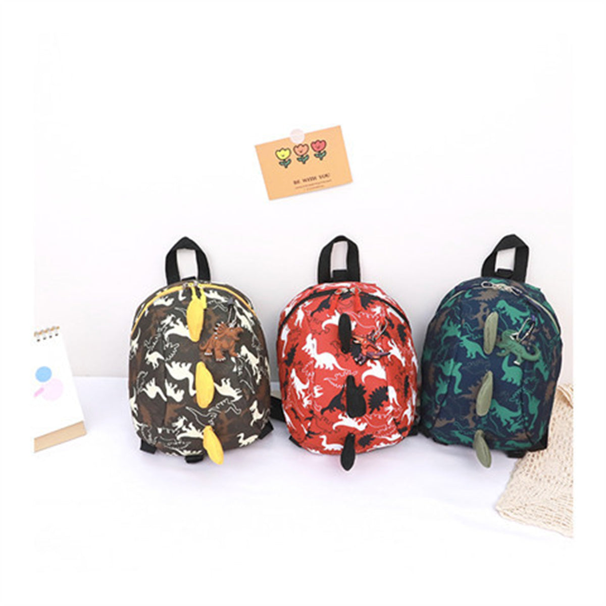 Children's cute cartoon cool little dinosaur anti-lost boy's small backpack