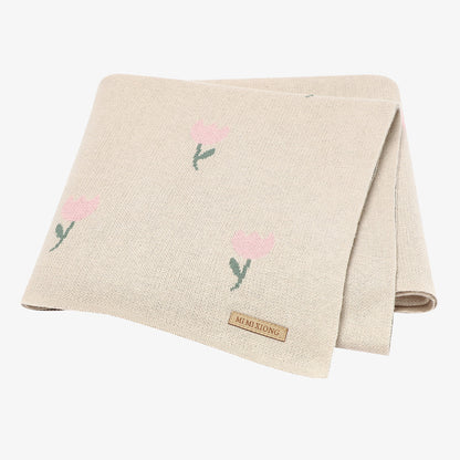 Baby knitted blanket cover