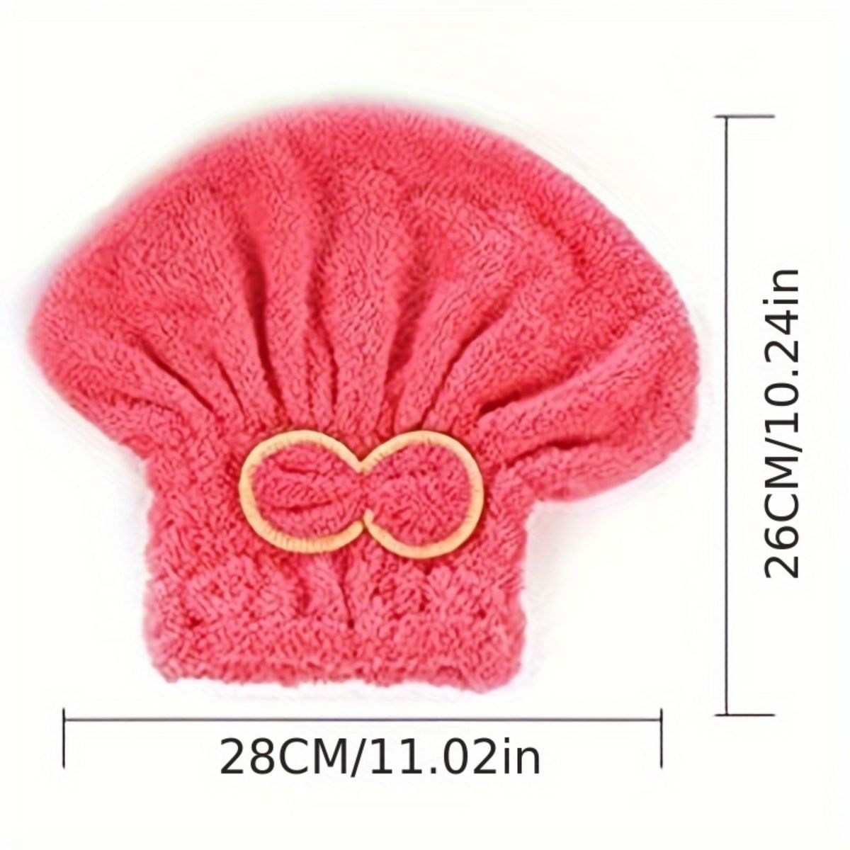 Bow Coral Fleece Princess Hat High Density Coral Fleece Dry Hair Hat