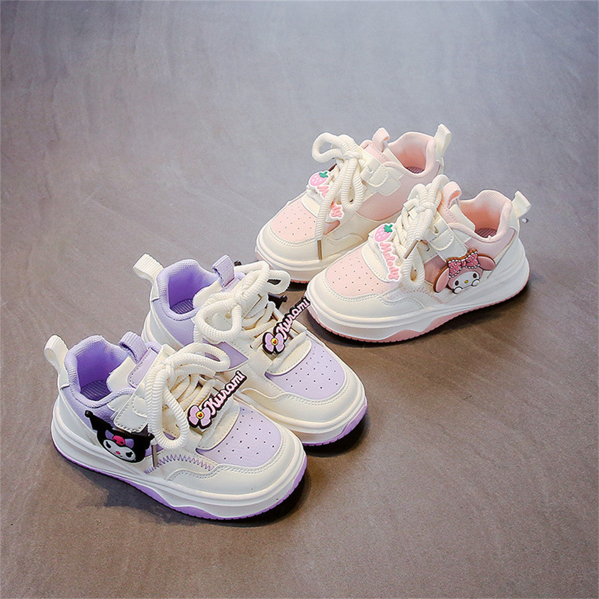 Sanrio pattern casual style comfortable soft sole breathable sports shoes for medium and large children and girls