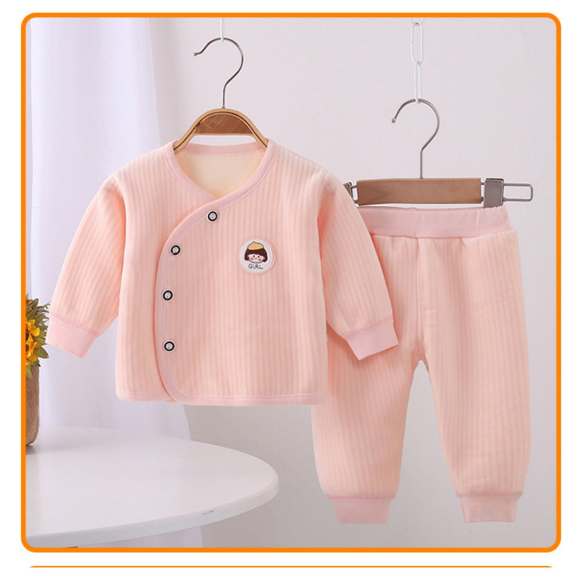 baby's fleece two piece thermal underwear set