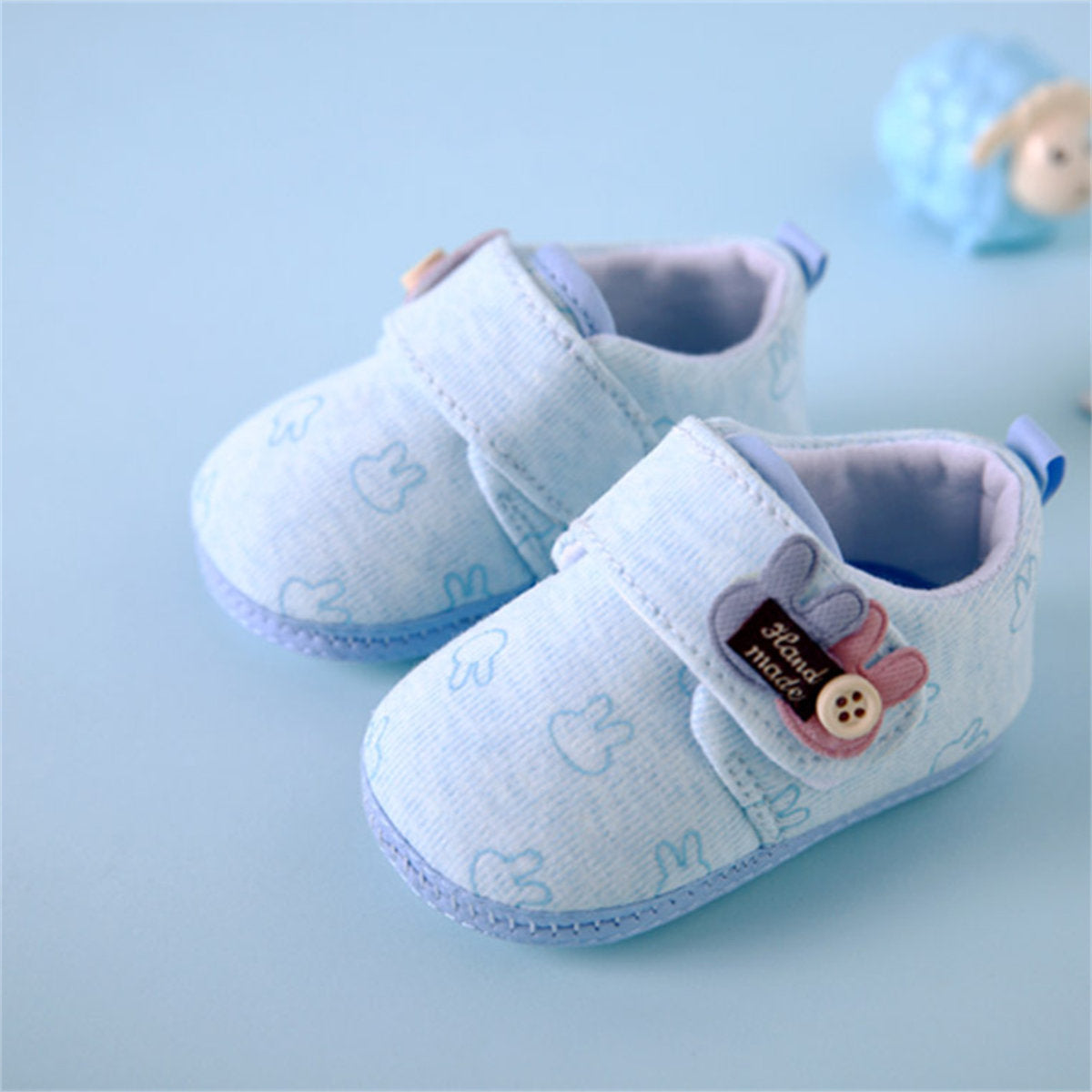 Infant and child boys and girls solid color simple style warm soft bottom canvas shoes