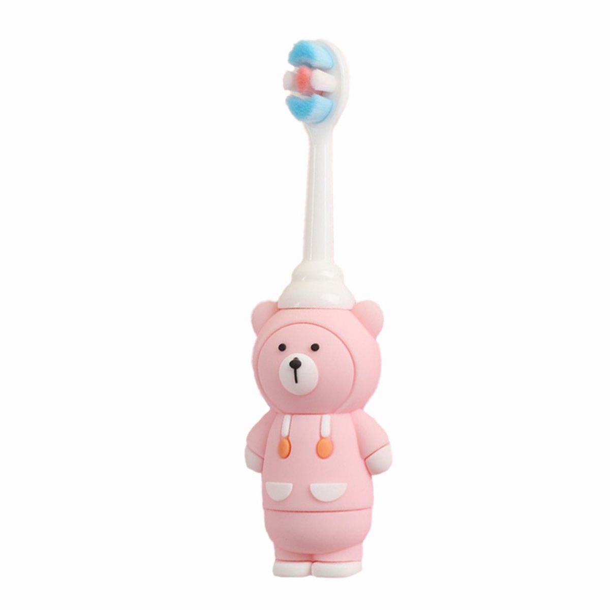 Children's toothbrush bear oral cleaning tooth protection split flower head toothbrush