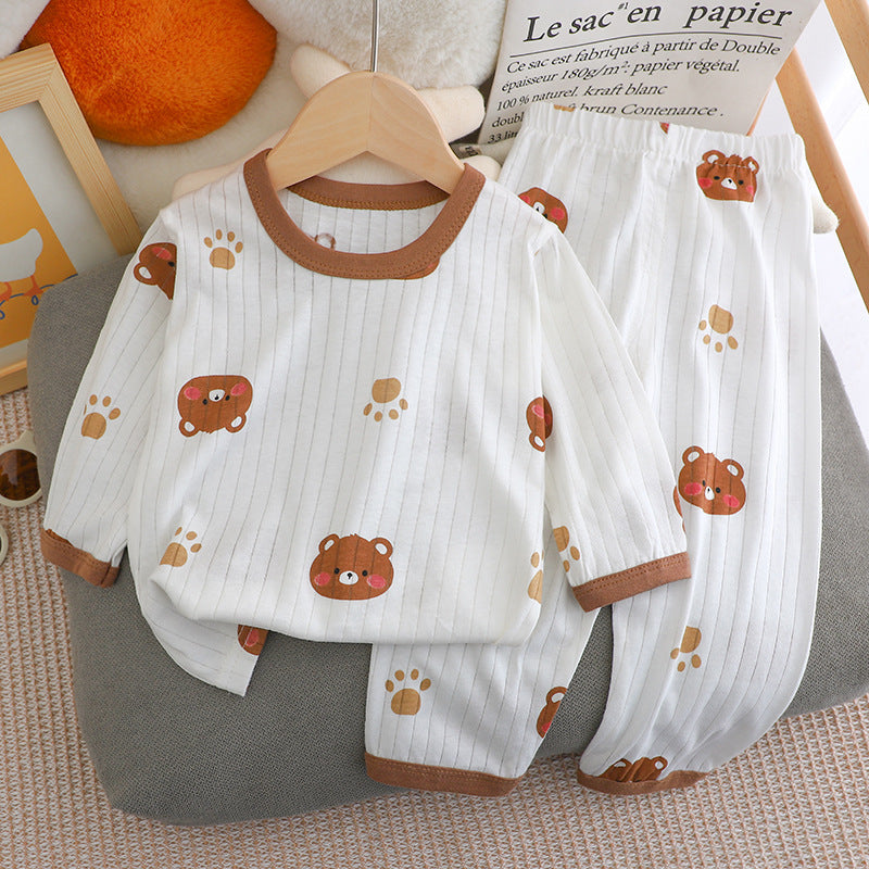 Children's long-sleeved and long-pants home wear set