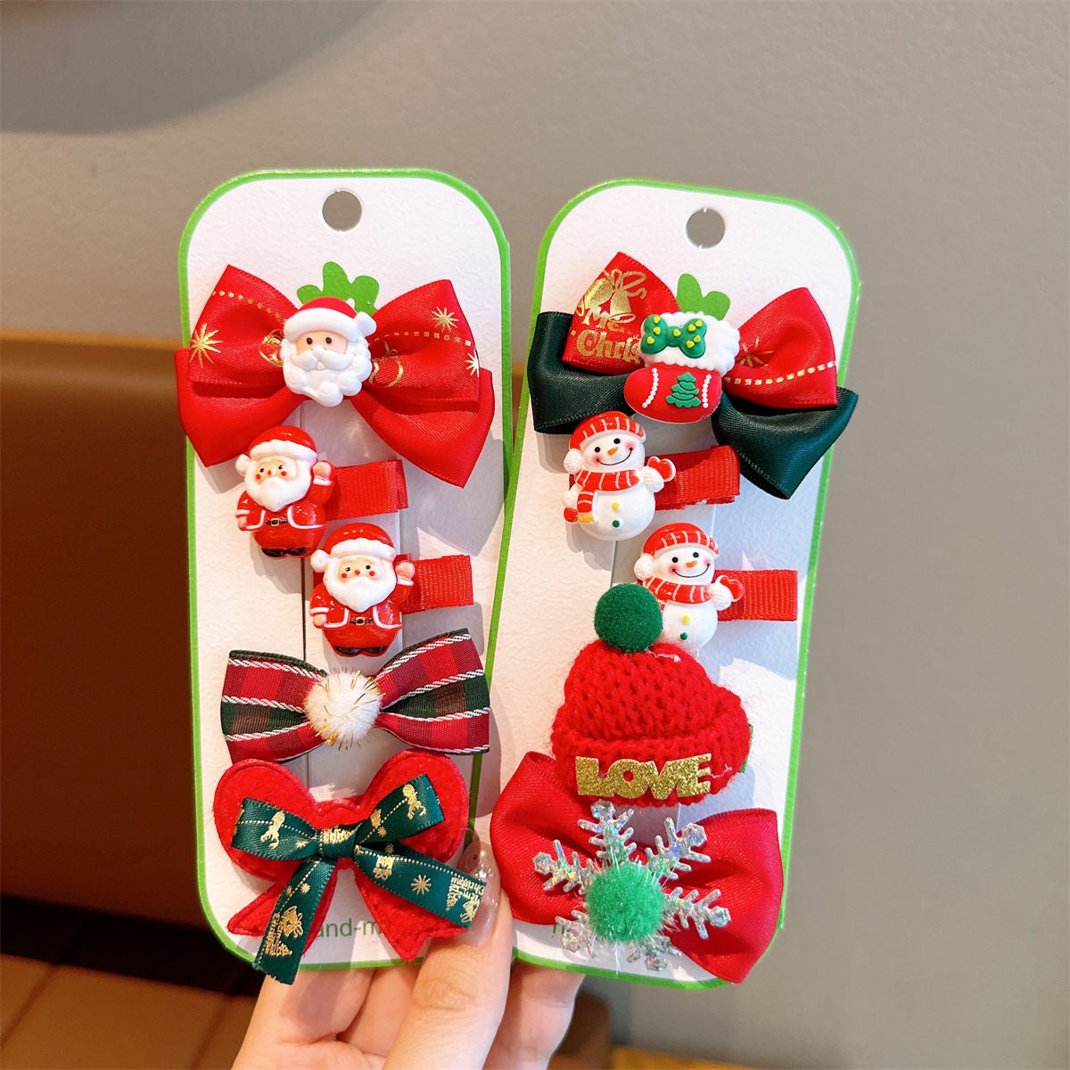 Children's 5-piece set Santa Claus Christmas tree elk bangs hairpin