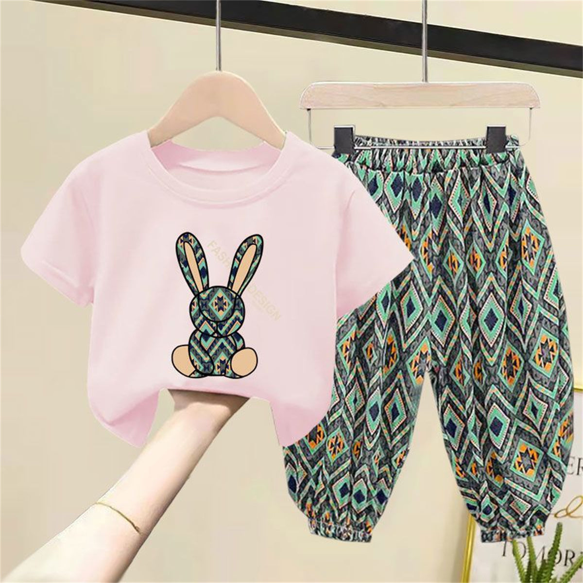 New summer pullover short-sleeved T-shirt children's summer clothes boys girls baby