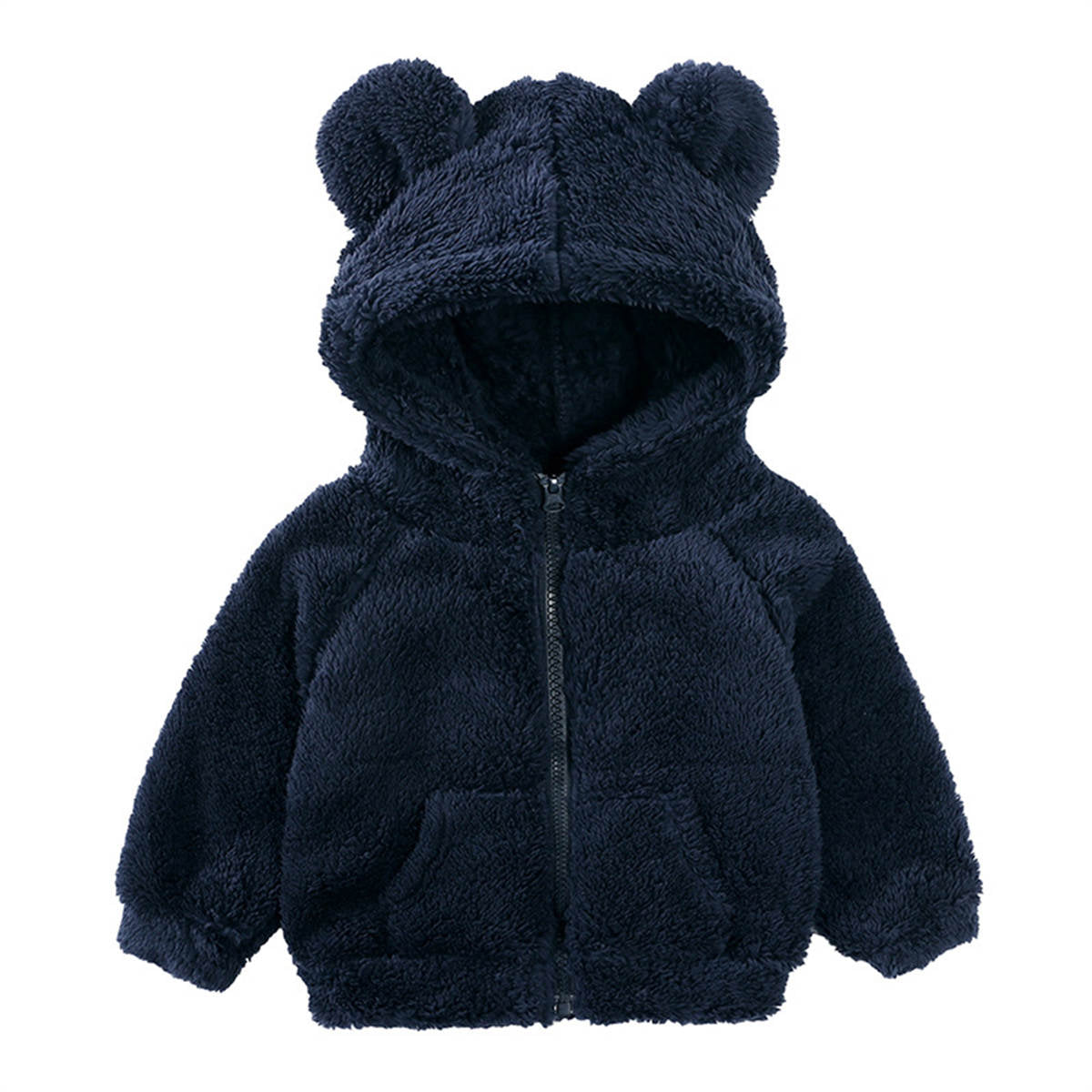 Boys and girls lambskin thickened coat children's stylish warm hooded fur sweater