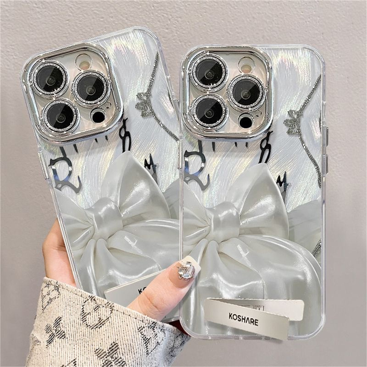 Adult Apple phone case sweet temperament style ribbon bow