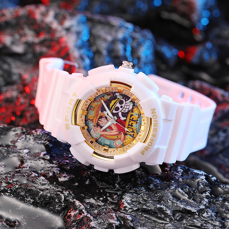 Children's Boys One Piece Cartoon Outdoor Multi-Function Sports Quartz Watch