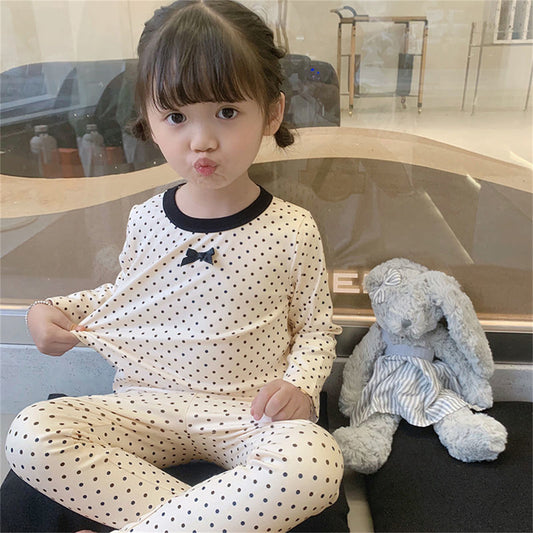 children's pajamas long sleeve suit pajamas girls princess style cartoon