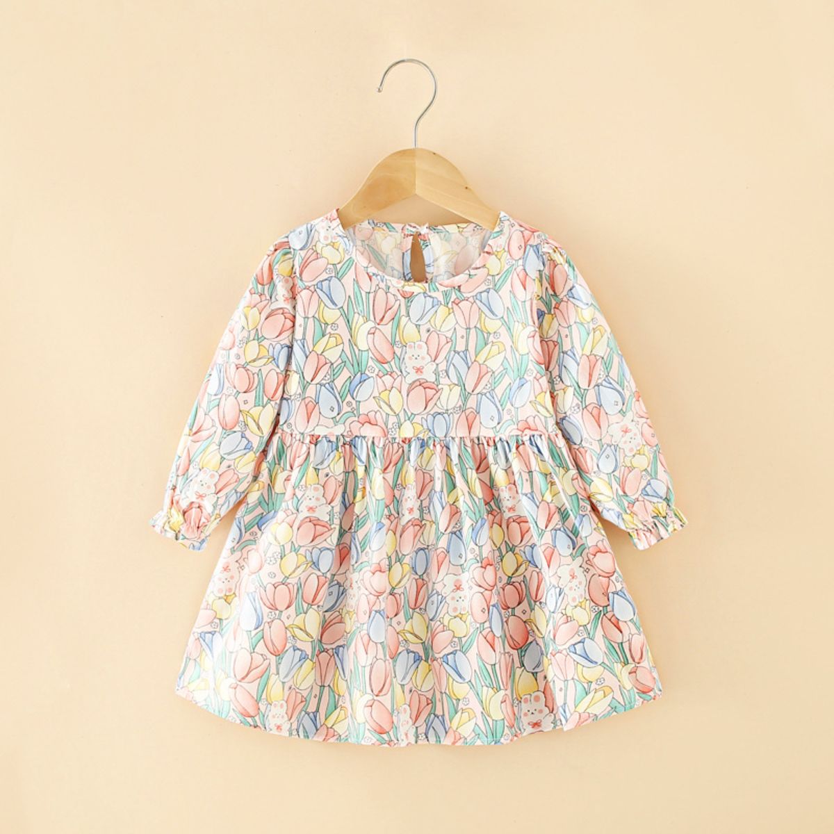 Girls autumn simple skirt spring and autumn children's skirt princess skirt baby dress simple small and medium children's skirt