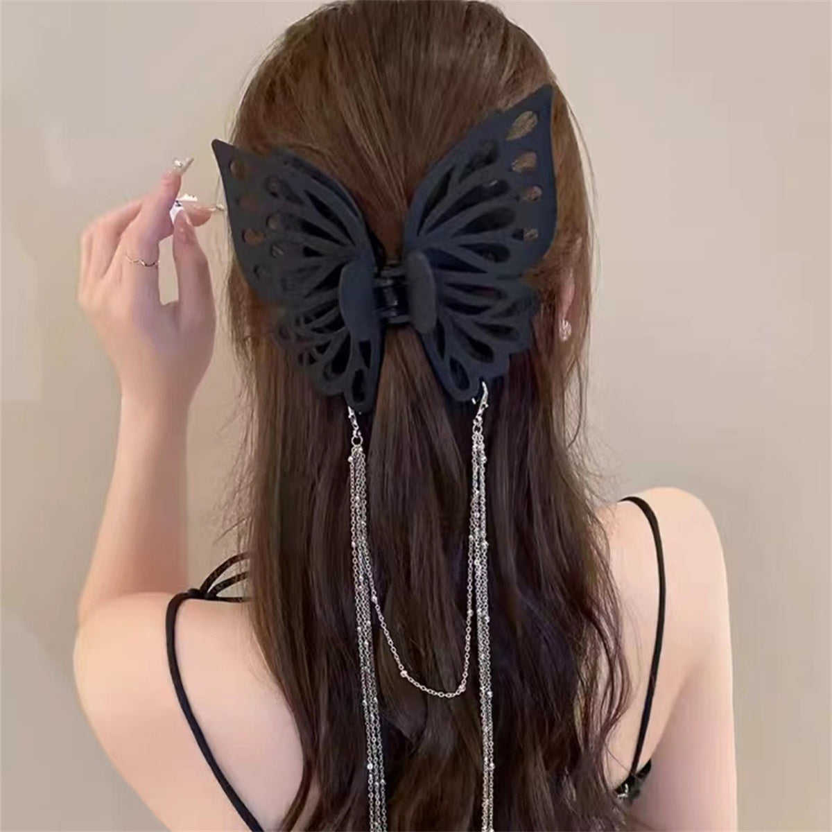 Children's three-dimensional bow tassel temperament style hairpin