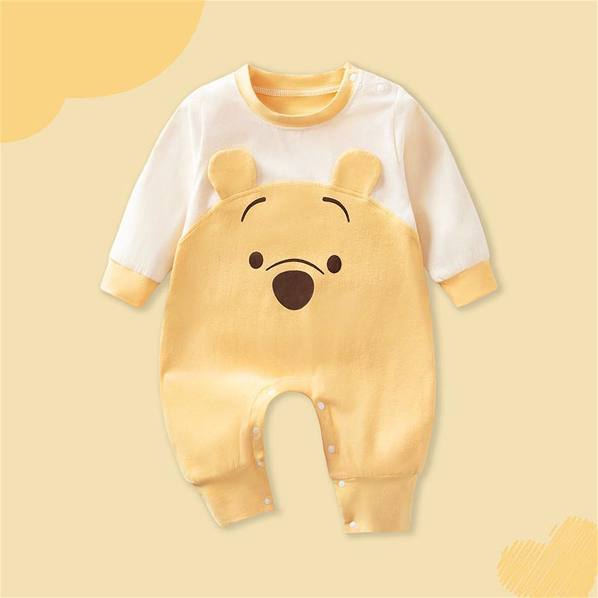 Baby Spring and Autumn Winnie the Pooh Long Sleeve Cotton Climbing Outwear