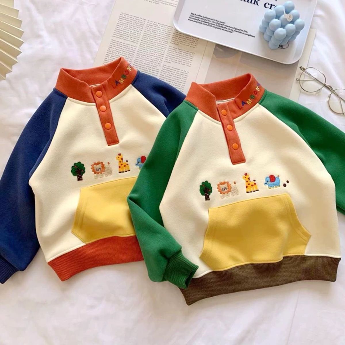 Boys' autumn new round neck sweatshirt