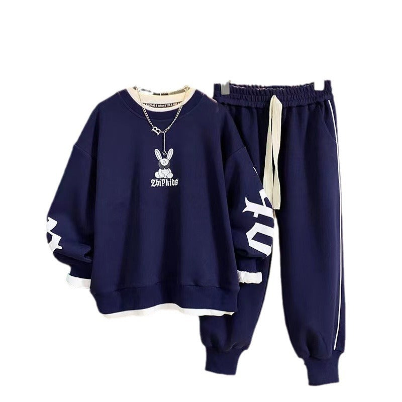 Boys' long-sleeved sweatshirt and sweatpants set