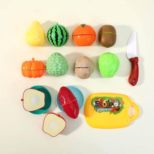 Children's vegetable and fruit basket toy