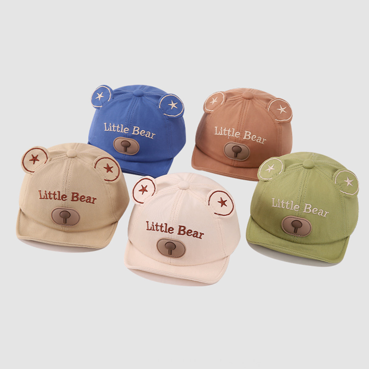 Children's cartoon bear ears soft brim cap