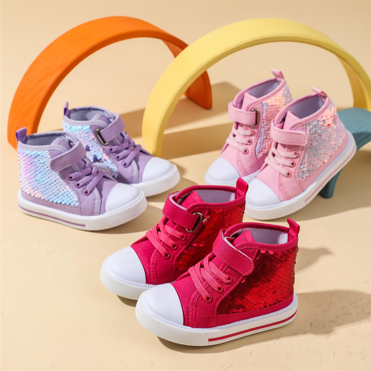 Children's canvas shoes fashion sequin princess shoes