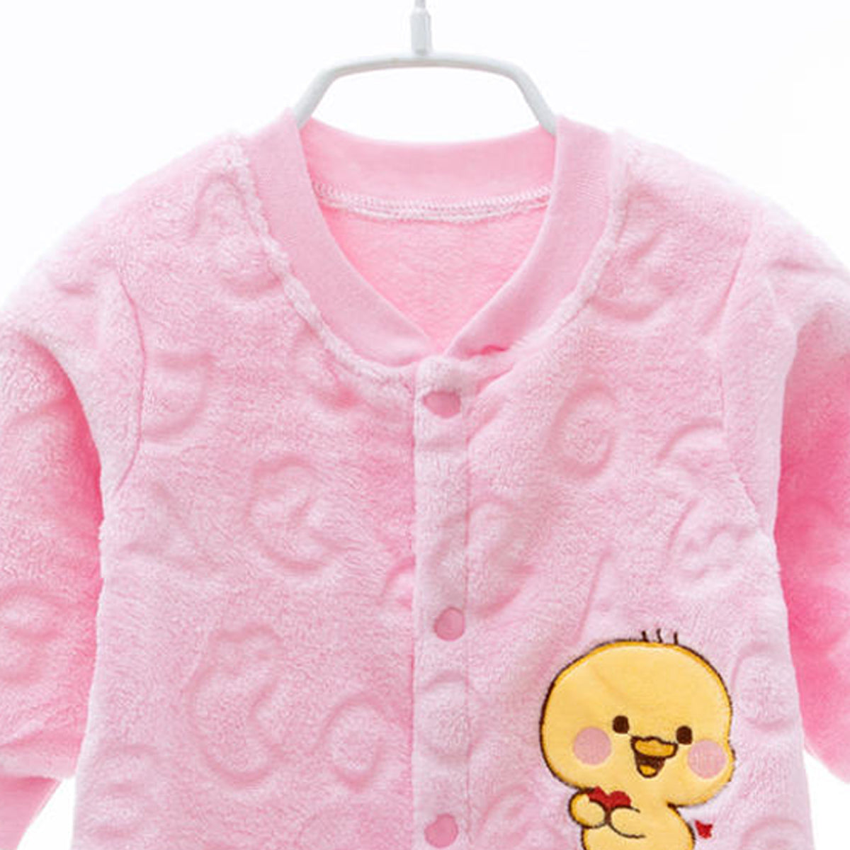 Infant and toddler jumpsuit coral fleece pajamas autumn and winter cute baby baby thick warm romper home crawling clothes