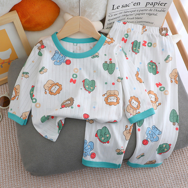 Children's long-sleeved and long-pants home wear set