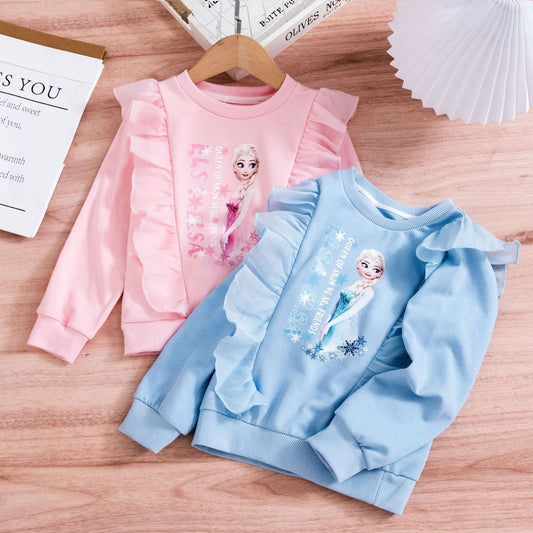 Girls sweatshirt spring new spring and autumn baby girl children's clothing cartoon tops pullover clothes