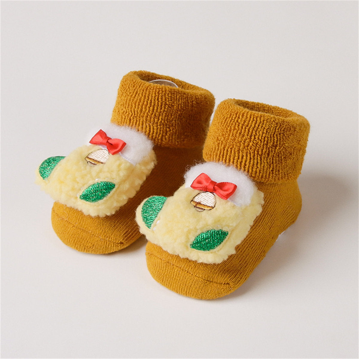 Baby autumn and winter style furry Christmas doll warm non-slip baby socks