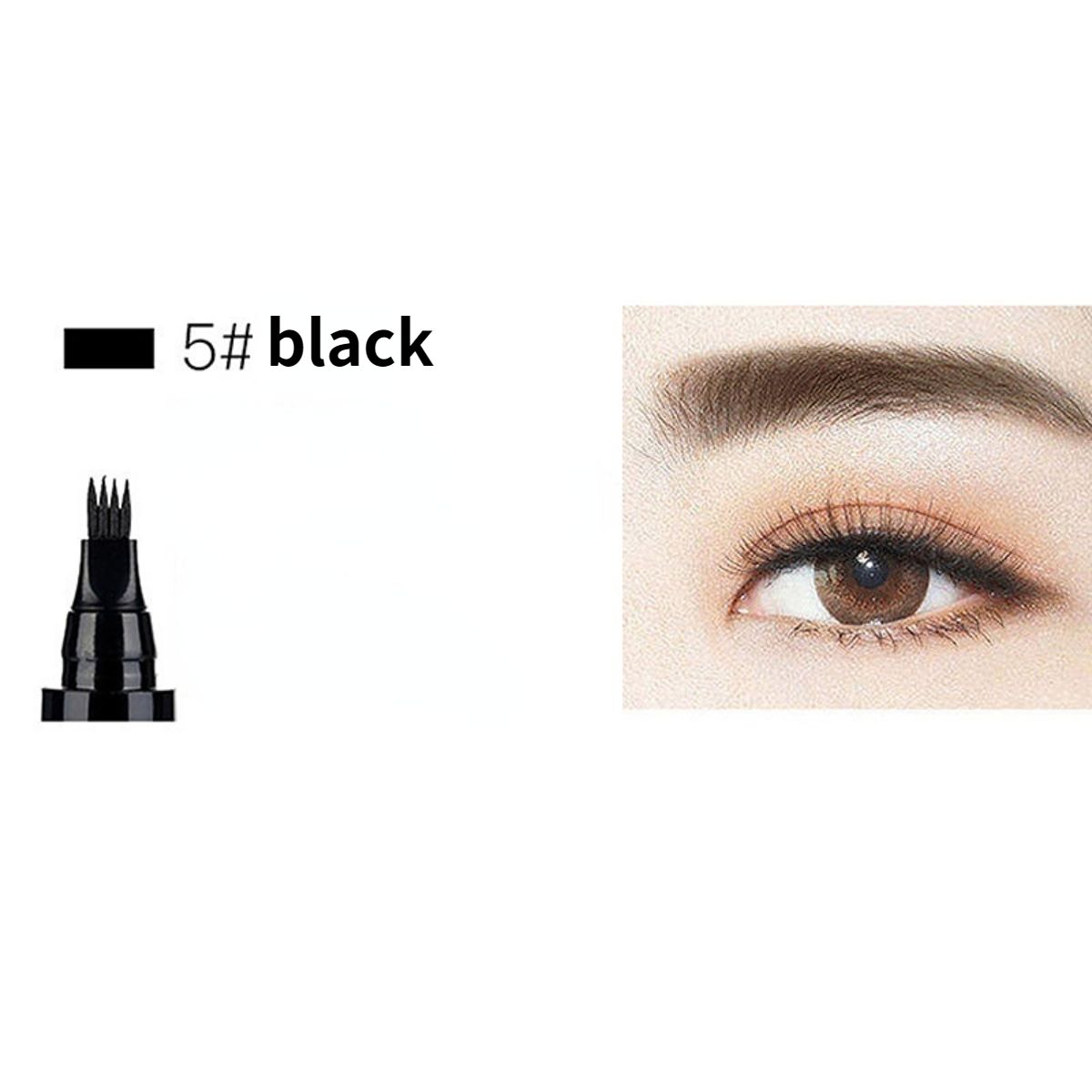 Four-pronged eyebrow pencil waterproof and not easy to fade four-pronged liquid eyebrow pencil straight eyebrow makeup eyebrow pencil