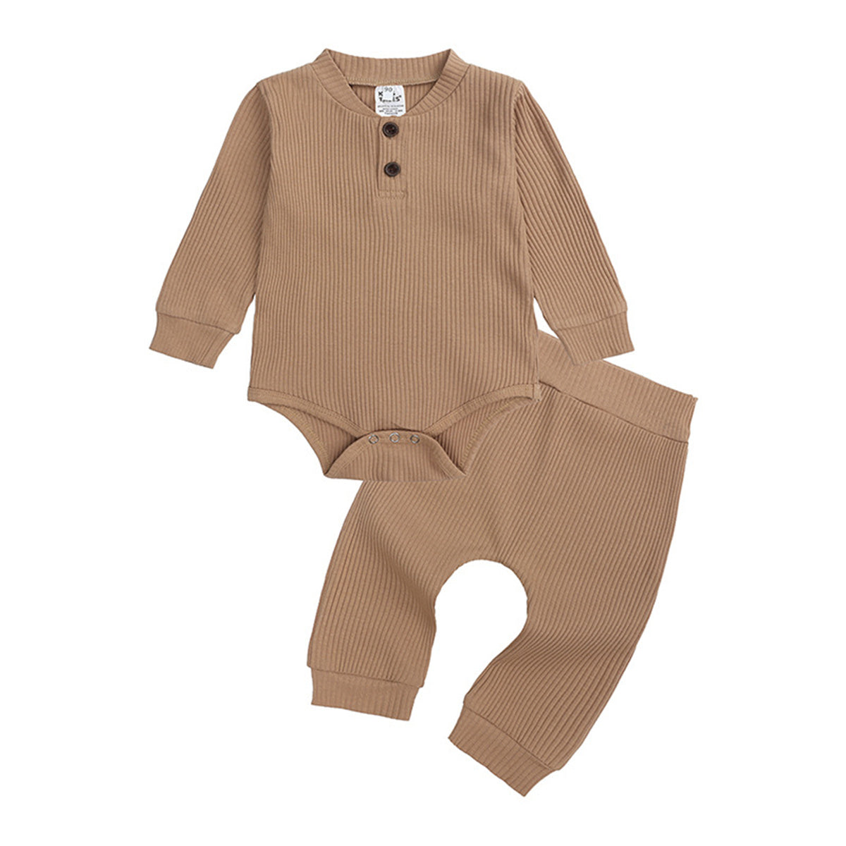 Baby autumn striped romper set