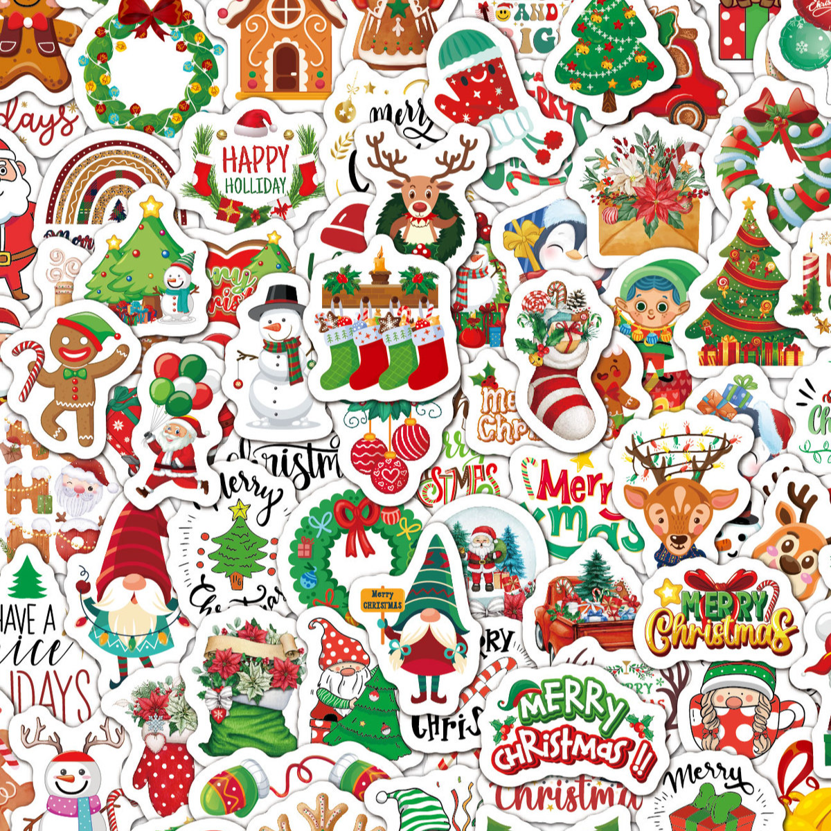 Christmas holiday decoration stickers 100 pieces