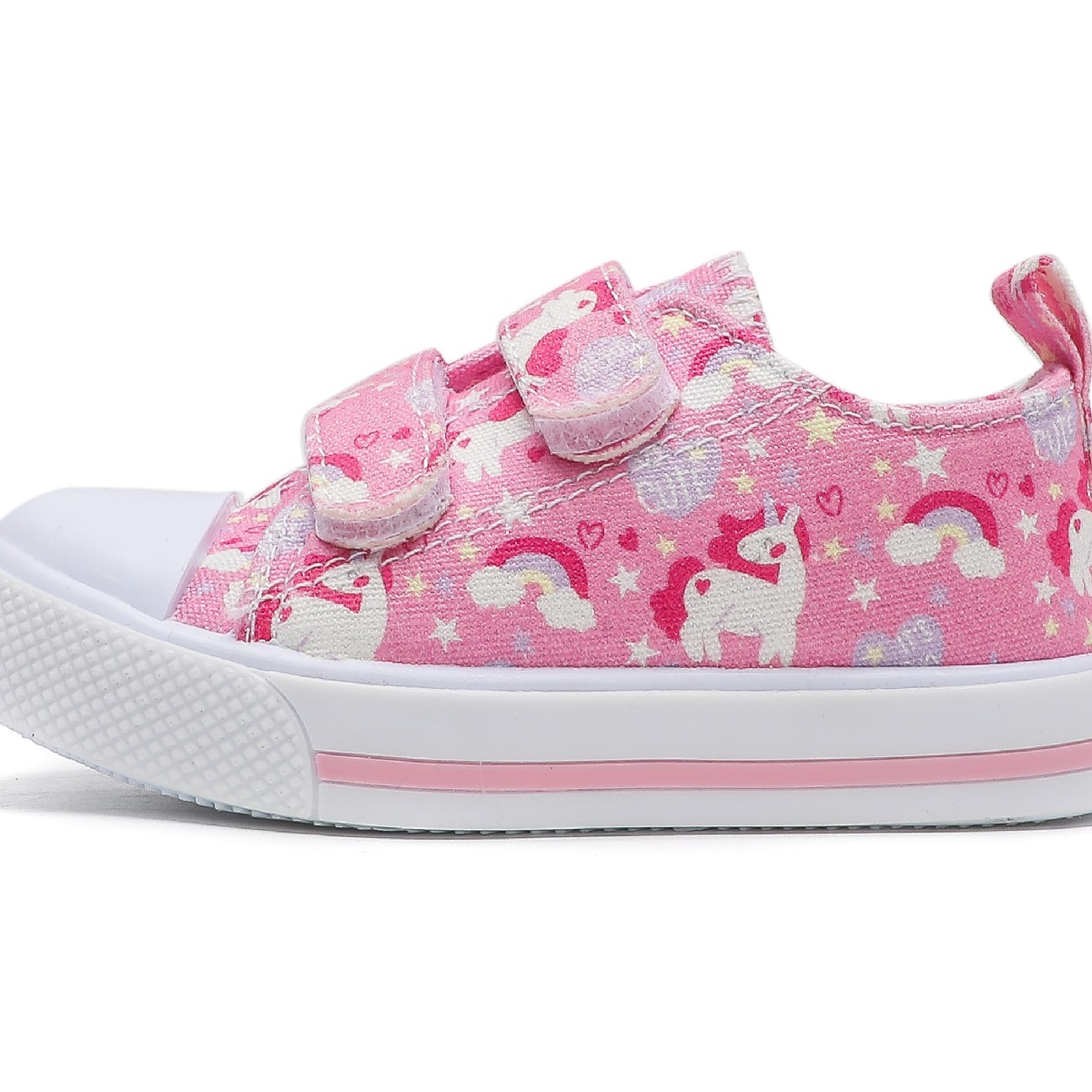 Toddler Girls Autumn Cute Printed Unicorn Pattern Low Top Canvas Shoes