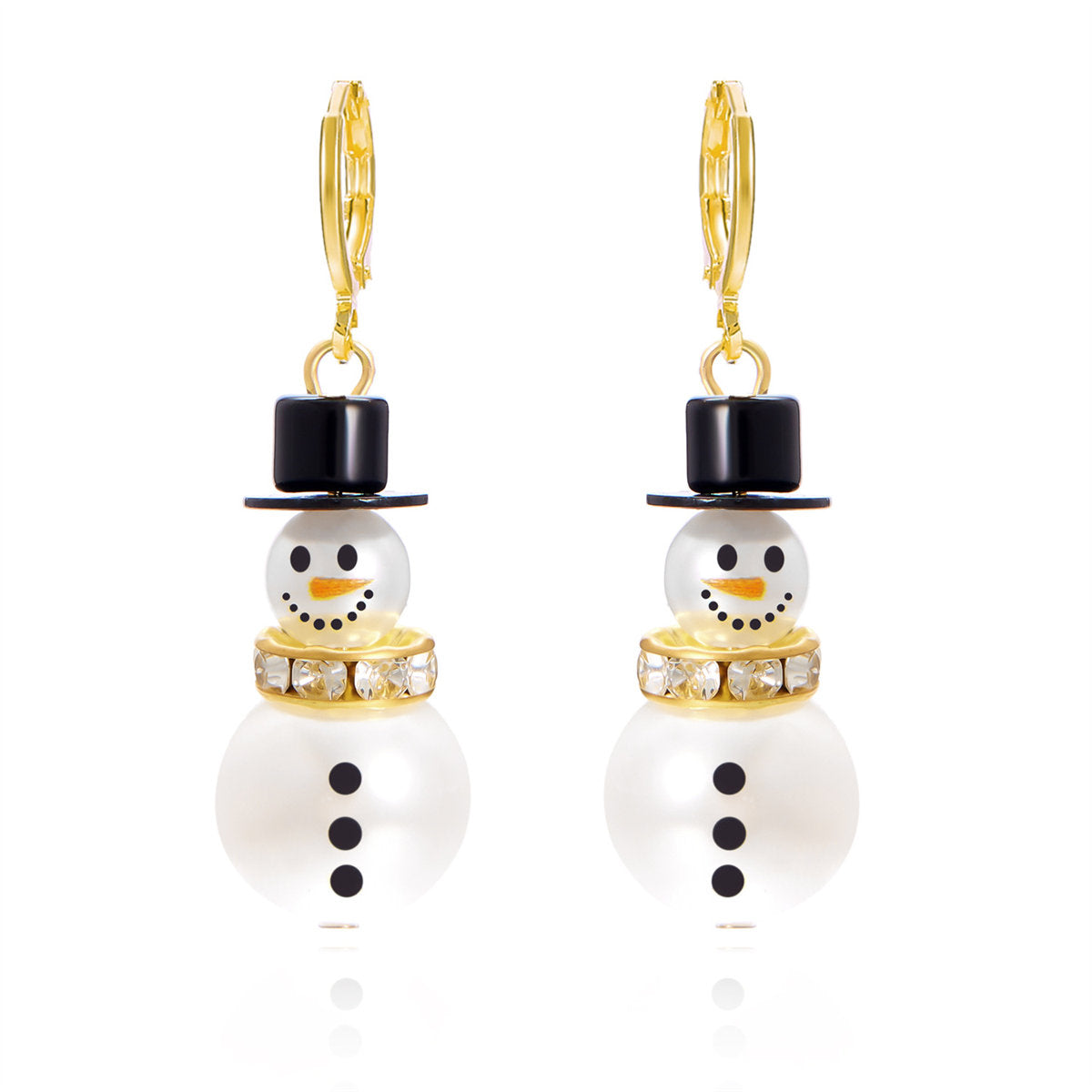 Women's Christmas Exquisite Christmas Snowman Pendant Earrings