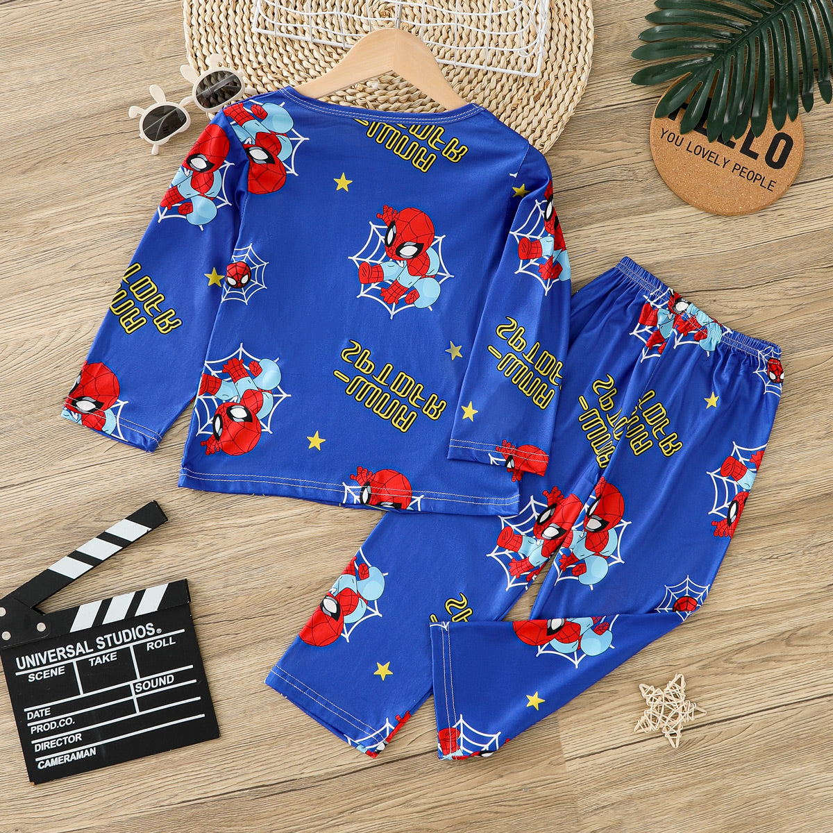 Boys' long-sleeved cartoon anime cute pajamas set