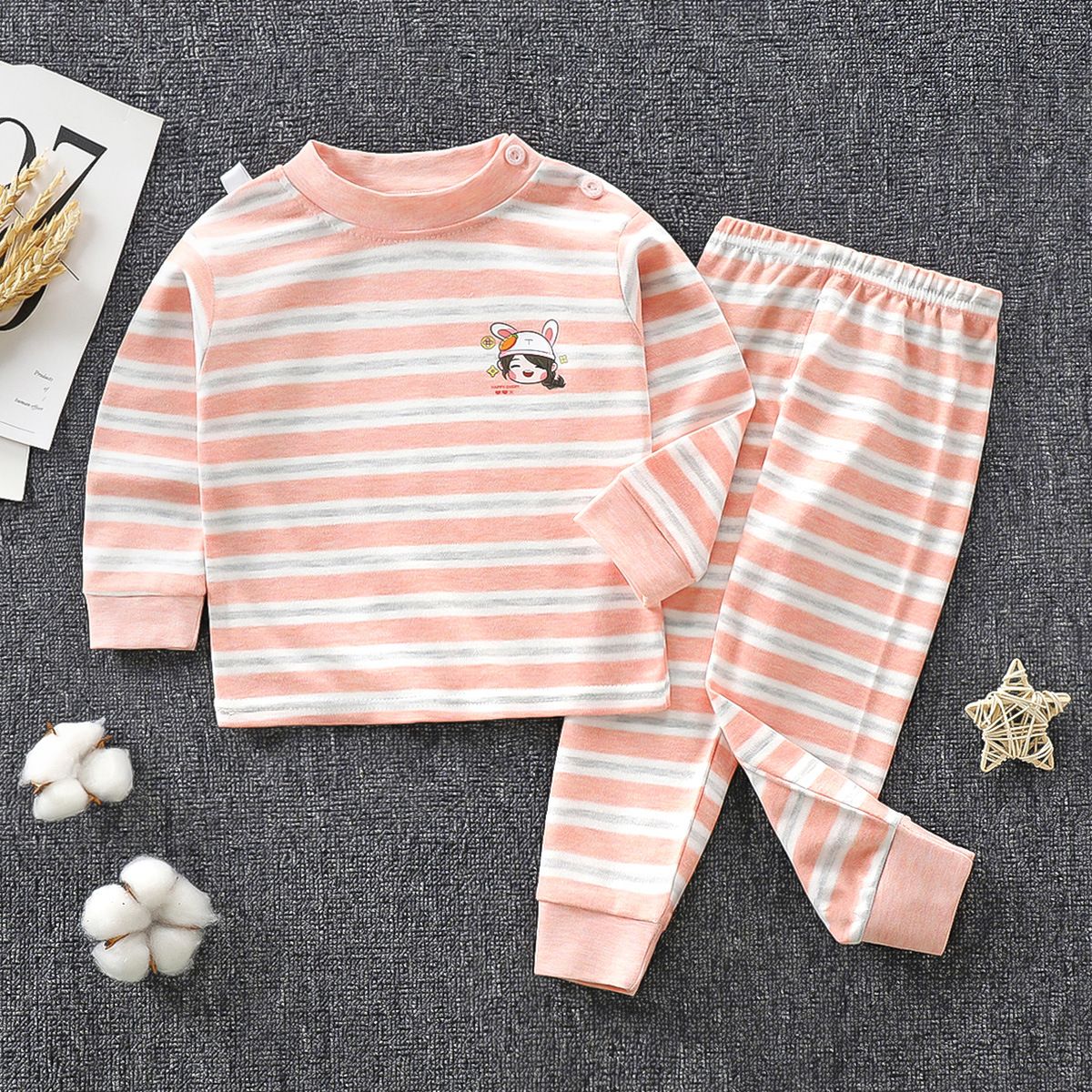 Children's autumn clothes and autumn trousers suits underwear boys and girls pajamas home clothes baby clothes baby autumn