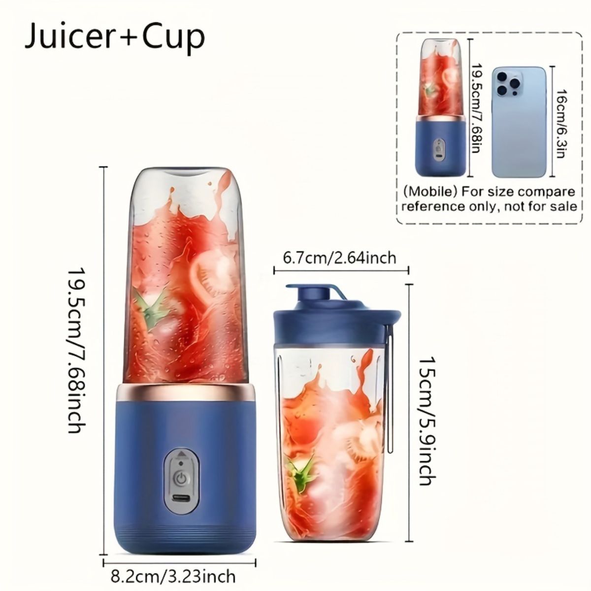 Portable rechargeable small multifunctional juicer