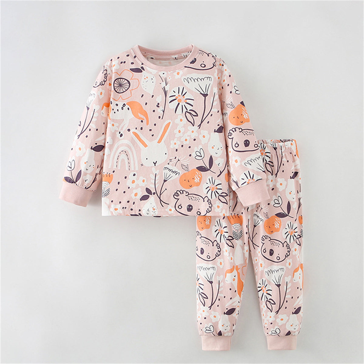 Cartoon bunny print home wear cotton suit