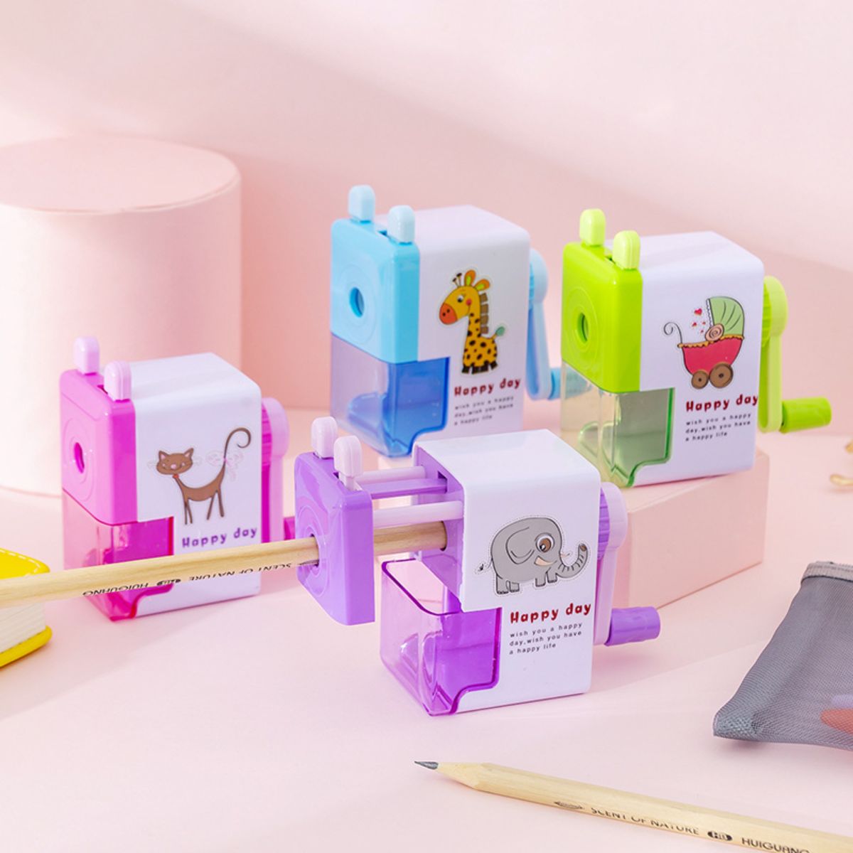 Creative hand-cranked pencil sharpener