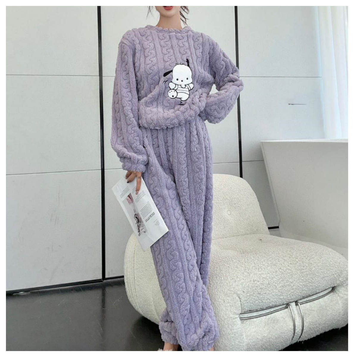 Autumn and winter long-sleeved Hapa dog fleece suit thickened homewear