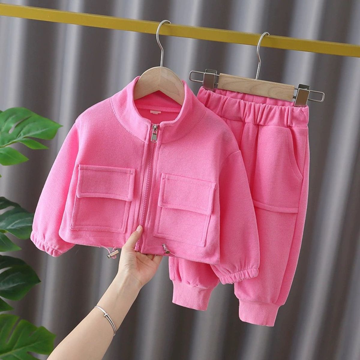 New style girls spring and autumn suits children's baby girl two-piece clothes sports and leisure suits