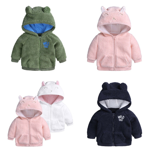 Children&#39;s winter cotton-padded coat with fleece