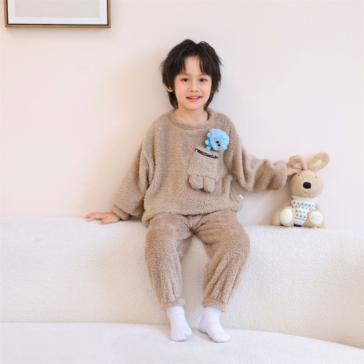 Children's flannel pajamas set home wear