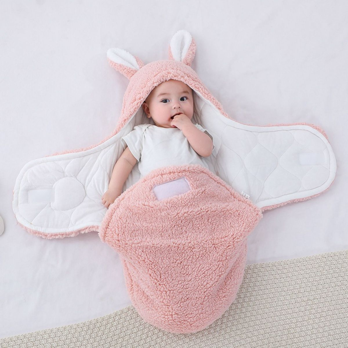 Newborn baby anti-startle sleeping bag blanket